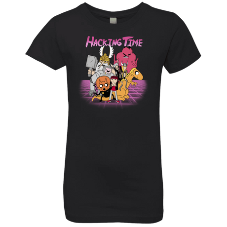 T-Shirts Black / YXS HACKING TIME Girls Premium T-Shirt