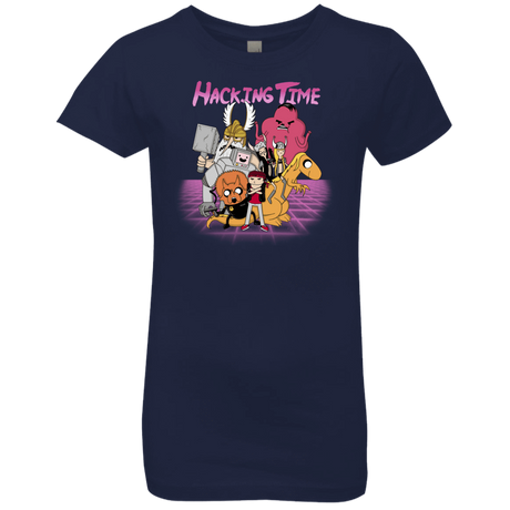 T-Shirts Midnight Navy / YXS HACKING TIME Girls Premium T-Shirt