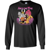 T-Shirts Black / S HACKING TIME Men's Long Sleeve T-Shirt