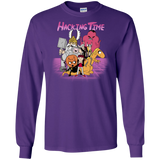 T-Shirts Purple / S HACKING TIME Men's Long Sleeve T-Shirt