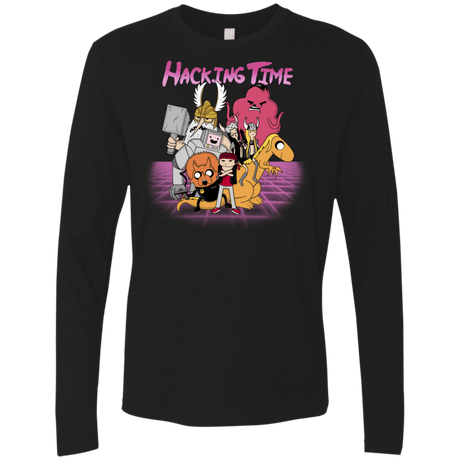 T-Shirts Black / S HACKING TIME Men's Premium Long Sleeve