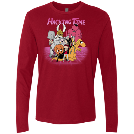 T-Shirts Cardinal / S HACKING TIME Men's Premium Long Sleeve