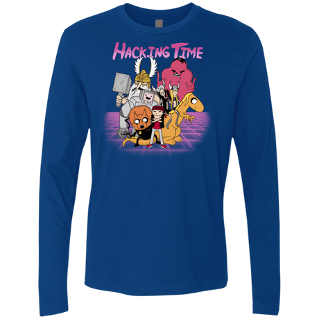 T-Shirts Royal / S HACKING TIME Men's Premium Long Sleeve