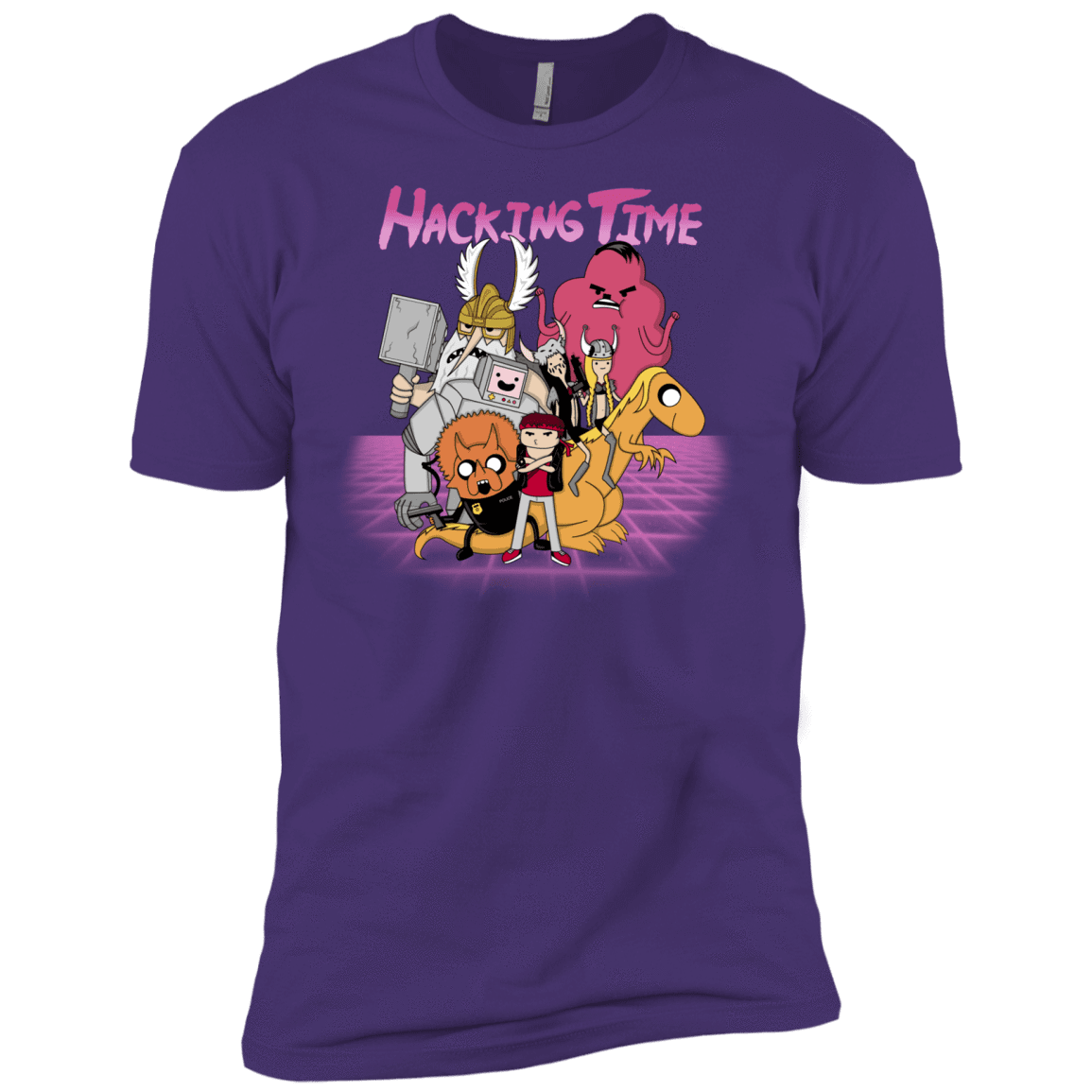 T-Shirts Purple Rush/ / X-Small HACKING TIME Men's Premium T-Shirt