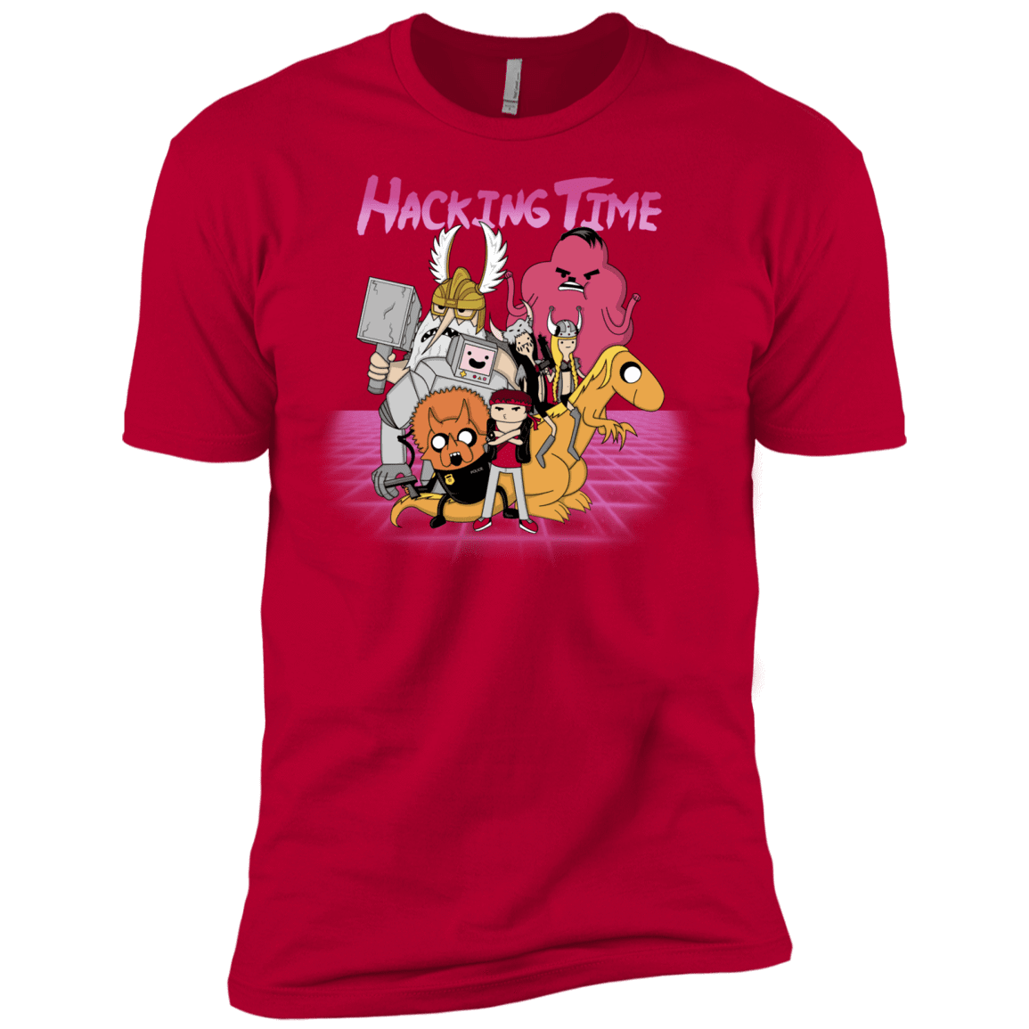 T-Shirts Red / X-Small HACKING TIME Men's Premium T-Shirt