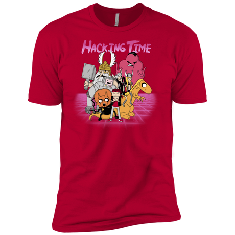 T-Shirts Red / X-Small HACKING TIME Men's Premium T-Shirt