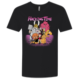 T-Shirts Black / X-Small HACKING TIME Men's Premium V-Neck