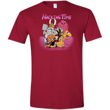 T-Shirts Cardinal Red / S HACKING TIME Men's Semi-Fitted Softstyle