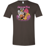 T-Shirts Dark Chocolate / S HACKING TIME Men's Semi-Fitted Softstyle