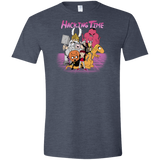 T-Shirts Heather Navy / S HACKING TIME Men's Semi-Fitted Softstyle