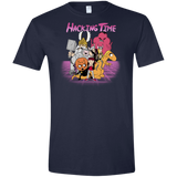 T-Shirts Navy / X-Small HACKING TIME Men's Semi-Fitted Softstyle