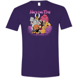 T-Shirts Purple / S HACKING TIME Men's Semi-Fitted Softstyle