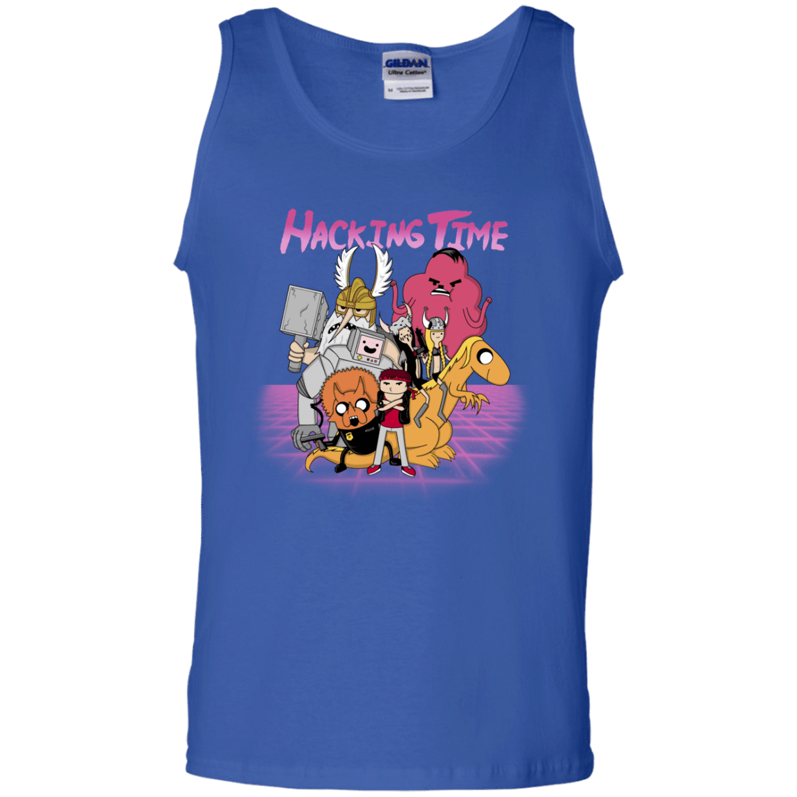 T-Shirts Royal / S HACKING TIME Men's Tank Top