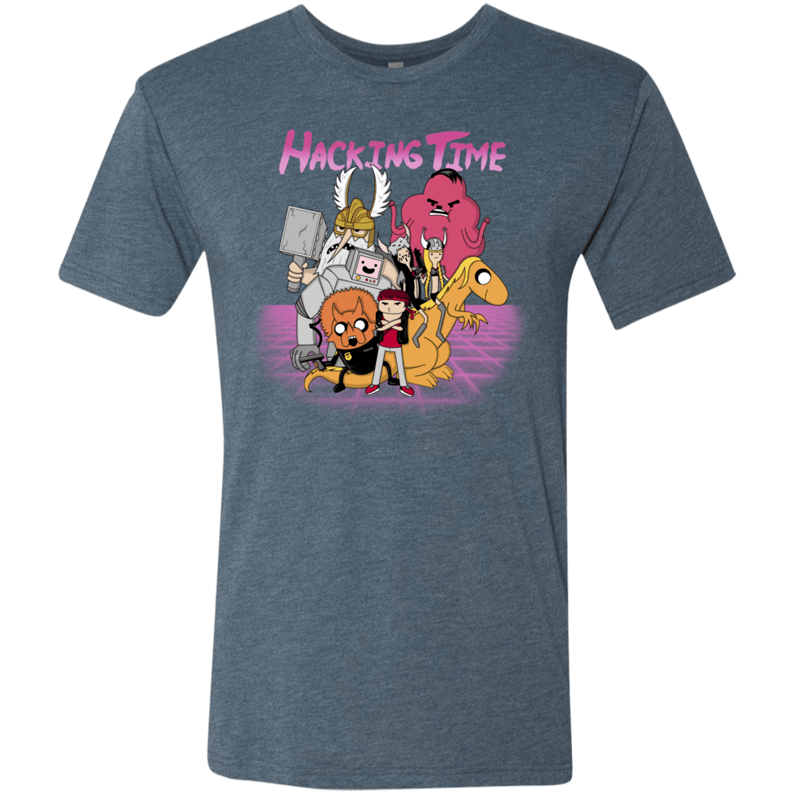 T-Shirts Indigo / S HACKING TIME Men's Triblend T-Shirt