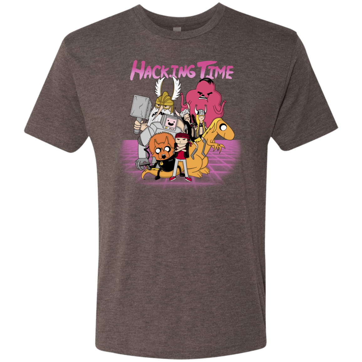 T-Shirts Macchiato / S HACKING TIME Men's Triblend T-Shirt