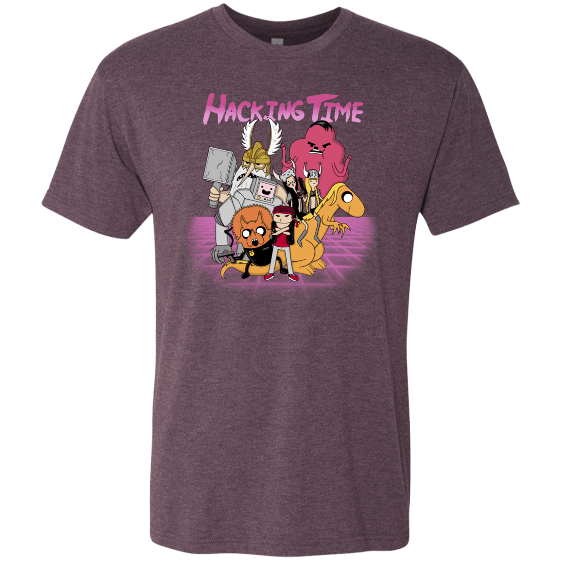 T-Shirts Vintage Purple / S HACKING TIME Men's Triblend T-Shirt