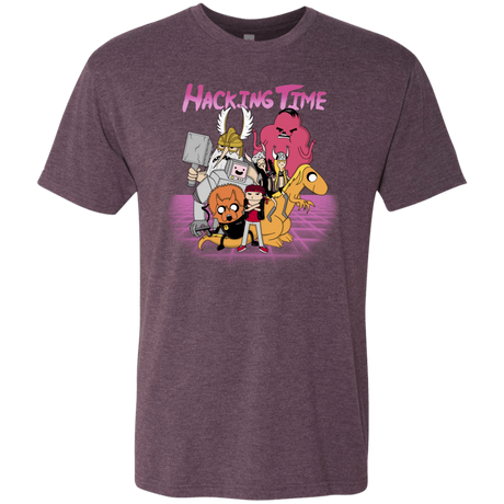 T-Shirts Vintage Purple / S HACKING TIME Men's Triblend T-Shirt