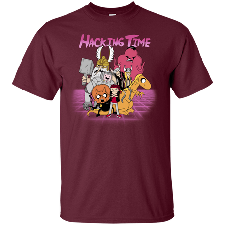 T-Shirts Maroon / S HACKING TIME T-Shirt