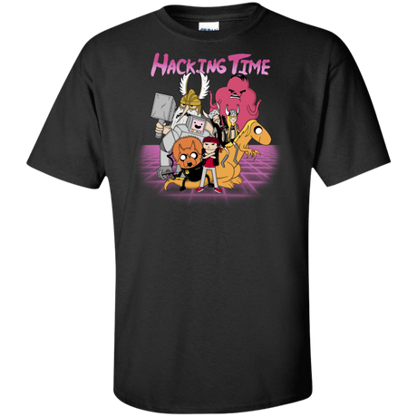 T-Shirts Black / XLT HACKING TIME Tall T-Shirt