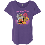 T-Shirts Purple Rush / X-Small HACKING TIME Triblend Dolman Sleeve