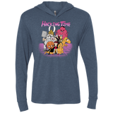 T-Shirts Indigo / X-Small HACKING TIME Triblend Long Sleeve Hoodie Tee