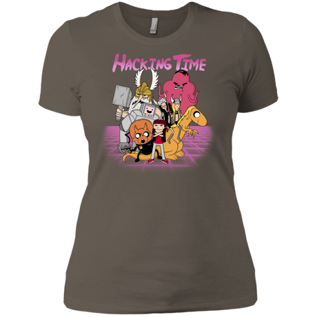 T-Shirts Warm Grey / X-Small HACKING TIME Women's Premium T-Shirt