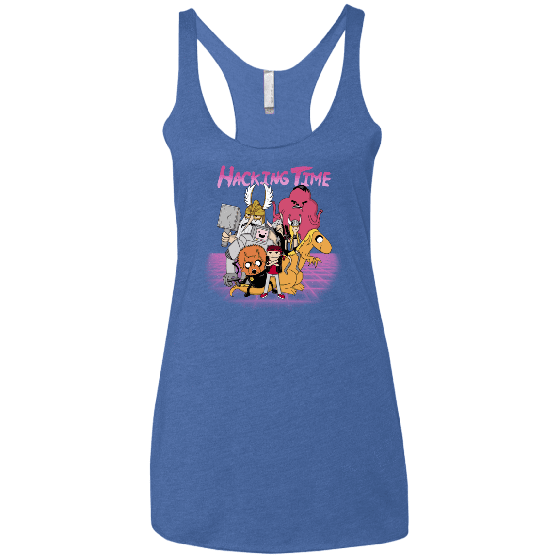 T-Shirts Vintage Royal / X-Small HACKING TIME Women's Triblend Racerback Tank
