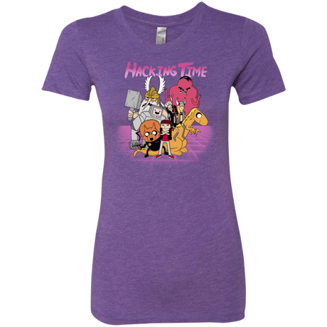 T-Shirts Purple Rush / S HACKING TIME Women's Triblend T-Shirt