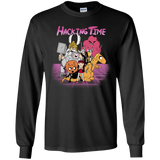 T-Shirts Black / YS HACKING TIME Youth Long Sleeve T-Shirt