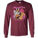 T-Shirts Maroon / YS HACKING TIME Youth Long Sleeve T-Shirt