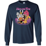 T-Shirts Navy / YS HACKING TIME Youth Long Sleeve T-Shirt