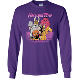 T-Shirts Purple / YS HACKING TIME Youth Long Sleeve T-Shirt