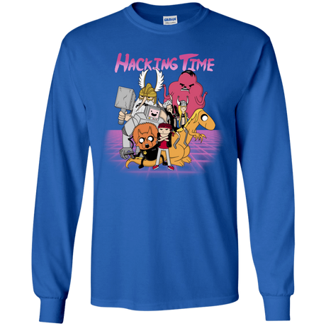 T-Shirts Royal / YS HACKING TIME Youth Long Sleeve T-Shirt