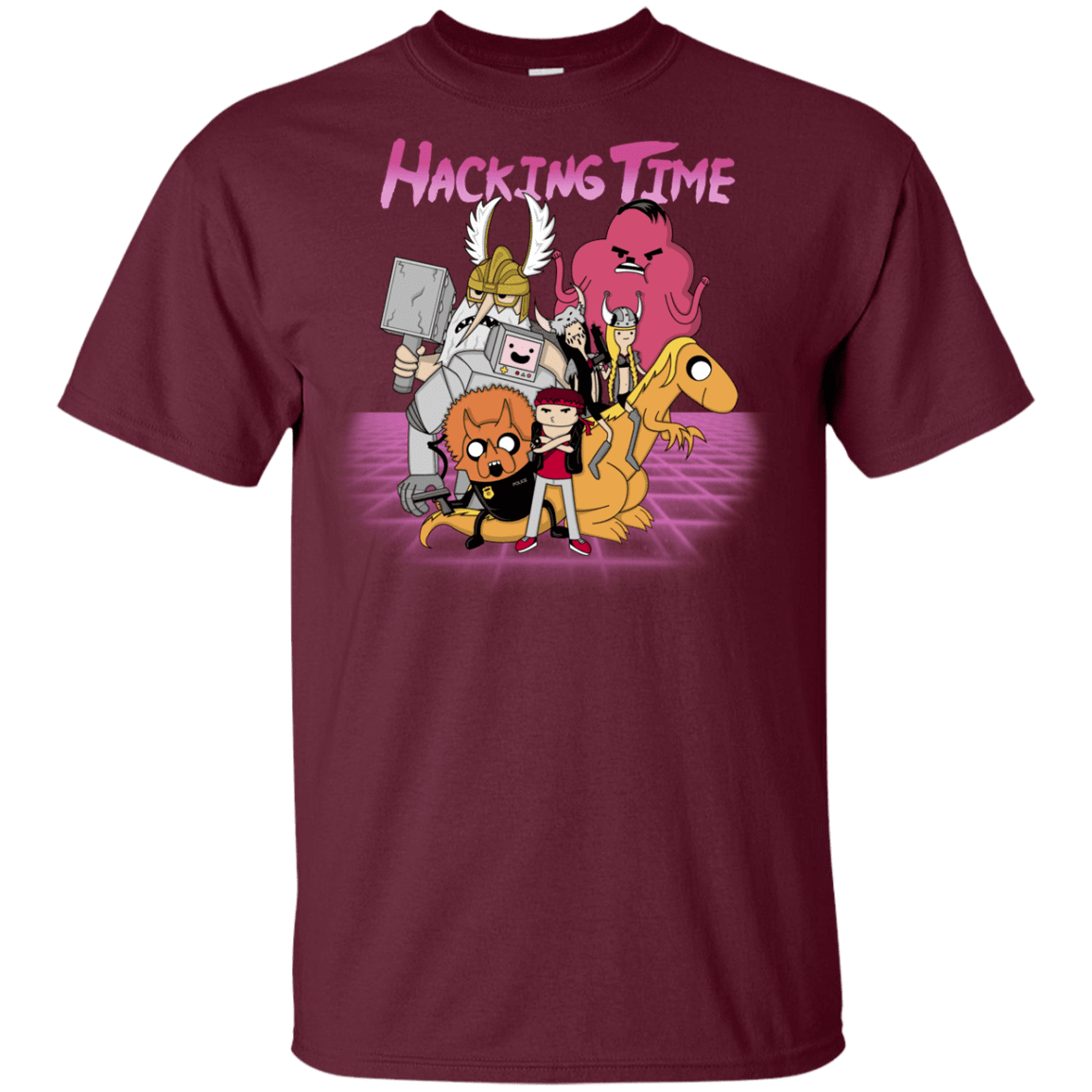 T-Shirts Maroon / YXS HACKING TIME Youth T-Shirt