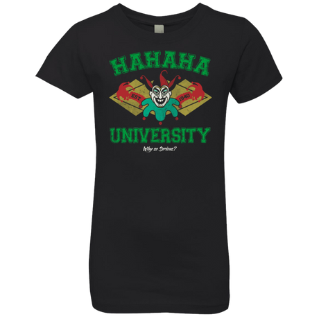 T-Shirts Black / YXS Hahaha University Girls Premium T-Shirt