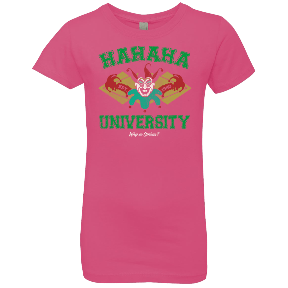 T-Shirts Hot Pink / YXS Hahaha University Girls Premium T-Shirt