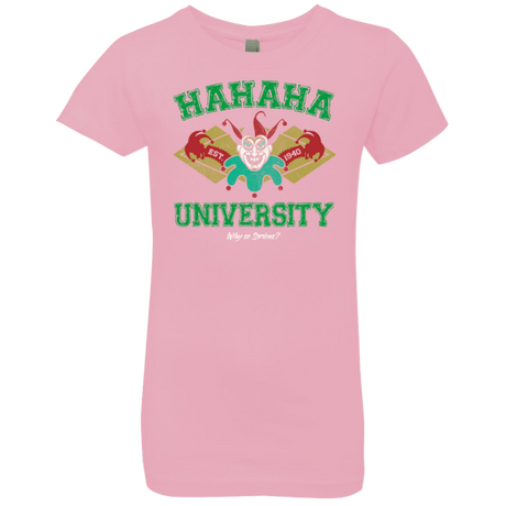 T-Shirts Light Pink / YXS Hahaha University Girls Premium T-Shirt