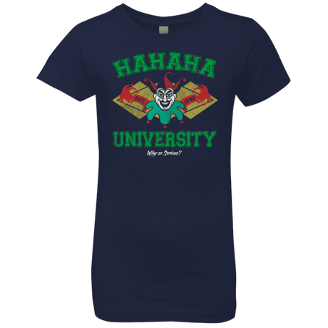 T-Shirts Midnight Navy / YXS Hahaha University Girls Premium T-Shirt