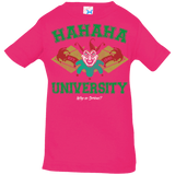 T-Shirts Hot Pink / 6 Months Hahaha University Infant Premium T-Shirt