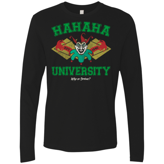 T-Shirts Black / Small Hahaha University Men's Premium Long Sleeve