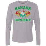 T-Shirts Heather Grey / Small Hahaha University Men's Premium Long Sleeve