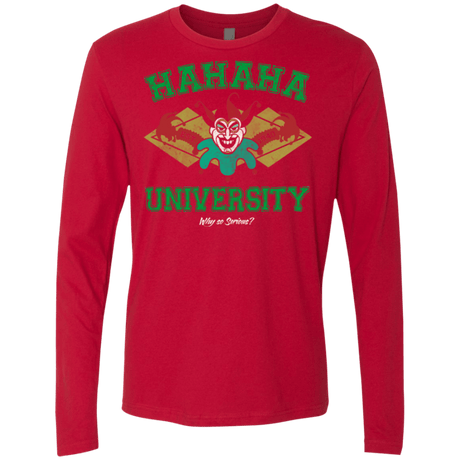 T-Shirts Red / Small Hahaha University Men's Premium Long Sleeve