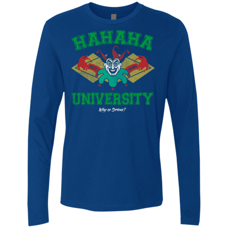 T-Shirts Royal / Small Hahaha University Men's Premium Long Sleeve