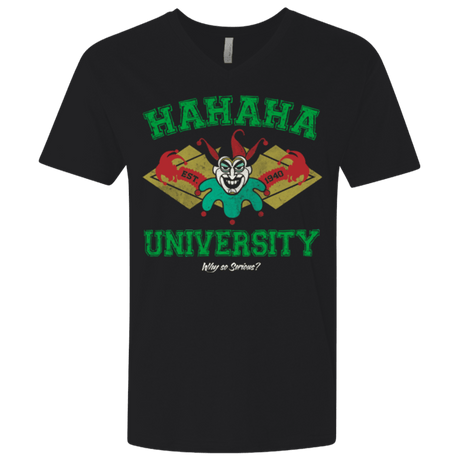 T-Shirts Black / X-Small Hahaha University Men's Premium V-Neck
