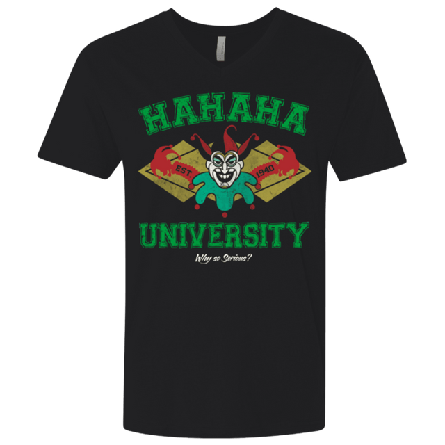 T-Shirts Black / X-Small Hahaha University Men's Premium V-Neck