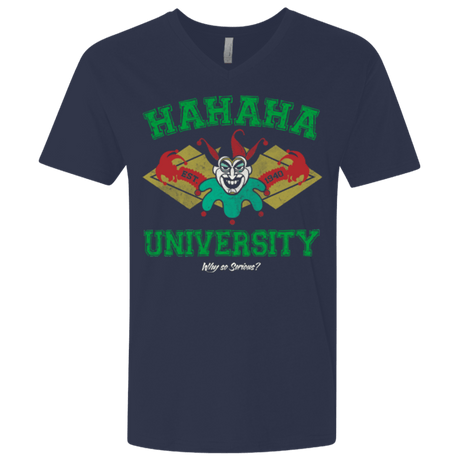T-Shirts Midnight Navy / X-Small Hahaha University Men's Premium V-Neck
