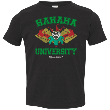 T-Shirts Black / 2T Hahaha University Toddler Premium T-Shirt