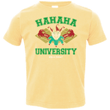 T-Shirts Butter / 2T Hahaha University Toddler Premium T-Shirt