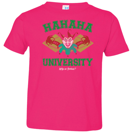 T-Shirts Hot Pink / 2T Hahaha University Toddler Premium T-Shirt