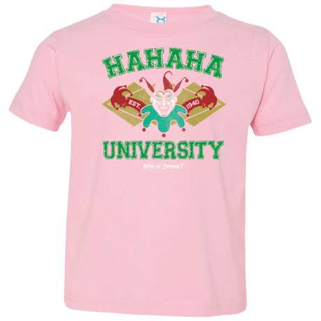 T-Shirts Pink / 2T Hahaha University Toddler Premium T-Shirt